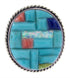 Sterling Silver Turquoise Multicolor Inlay Ring Size 5-3/4 AW68920